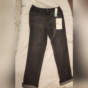1822 DENIM Petite Berlin Vintage Ankle Skinny size 4p dark grey